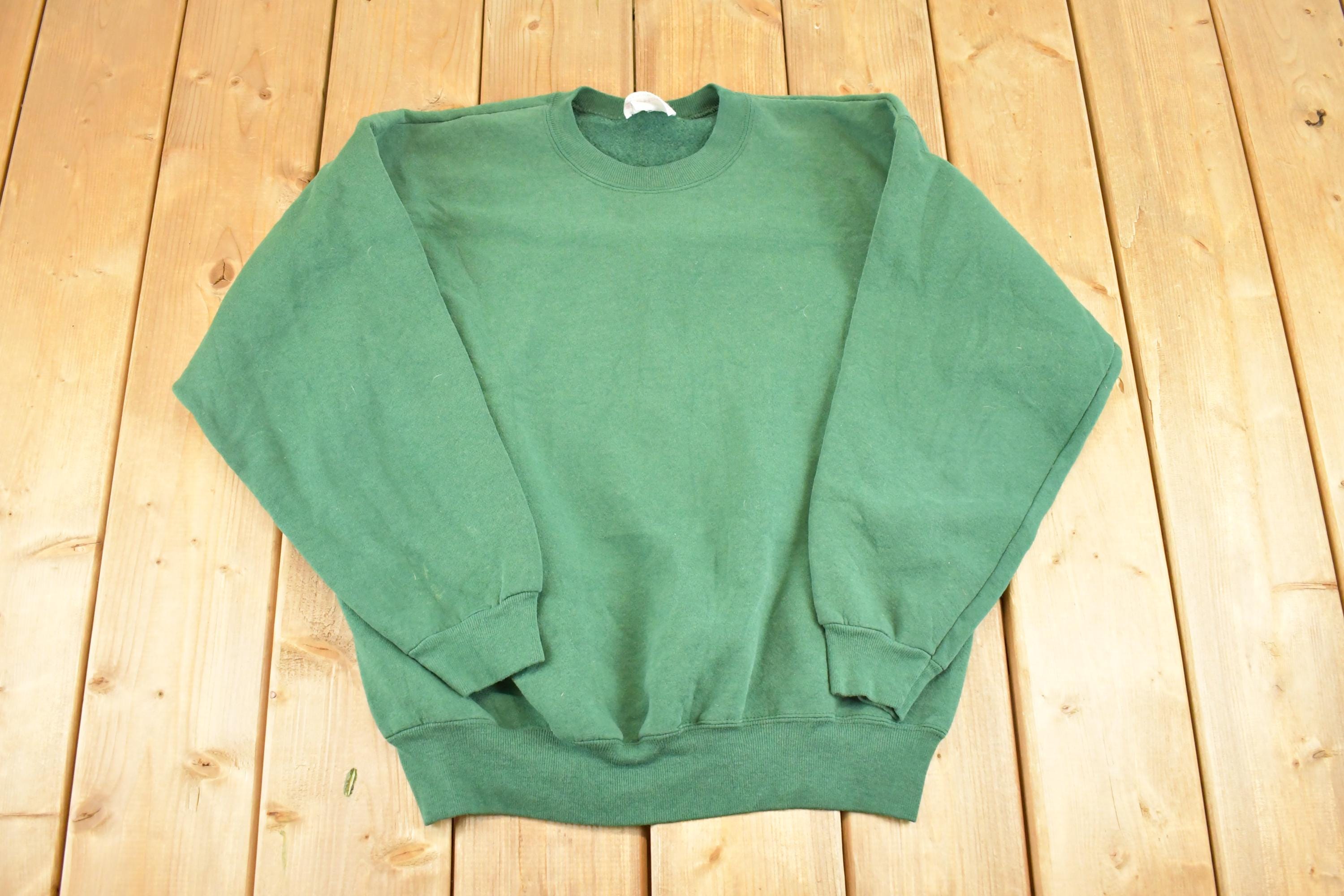 Vintage 1990s Hanes Premium Weight Streetwear Blank Crewneck Sweatshirt Men's L