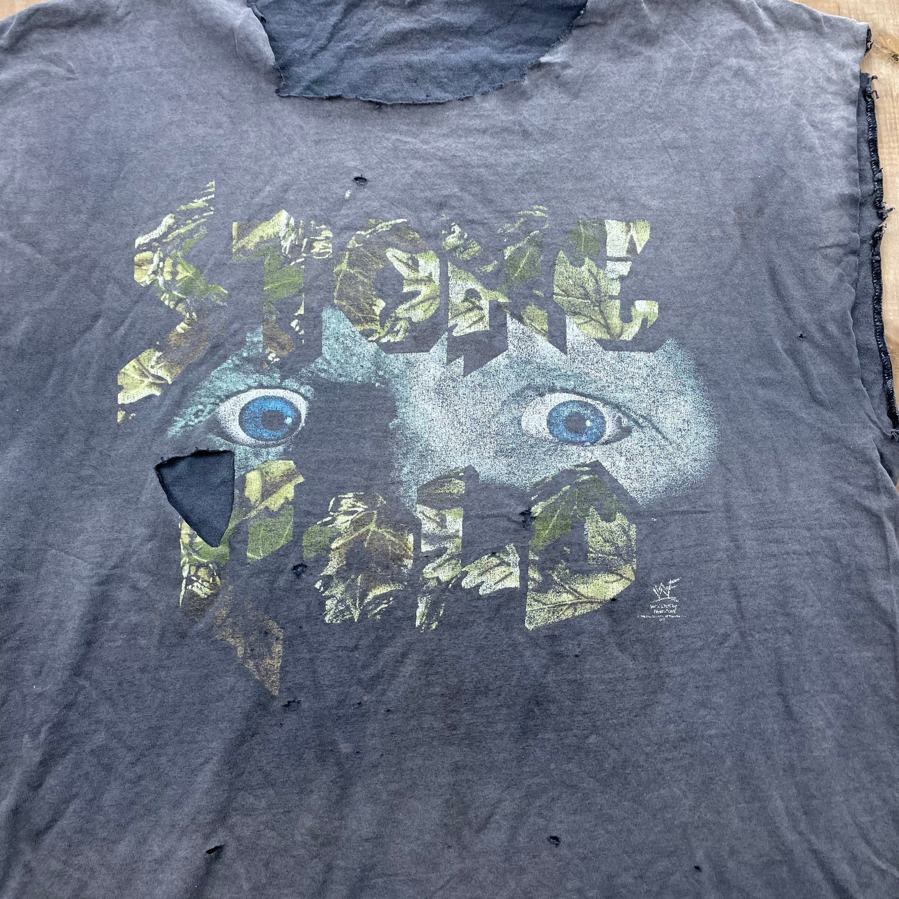 Vintage 90'S Steve Austin Wrestling Distressed T-Shirt