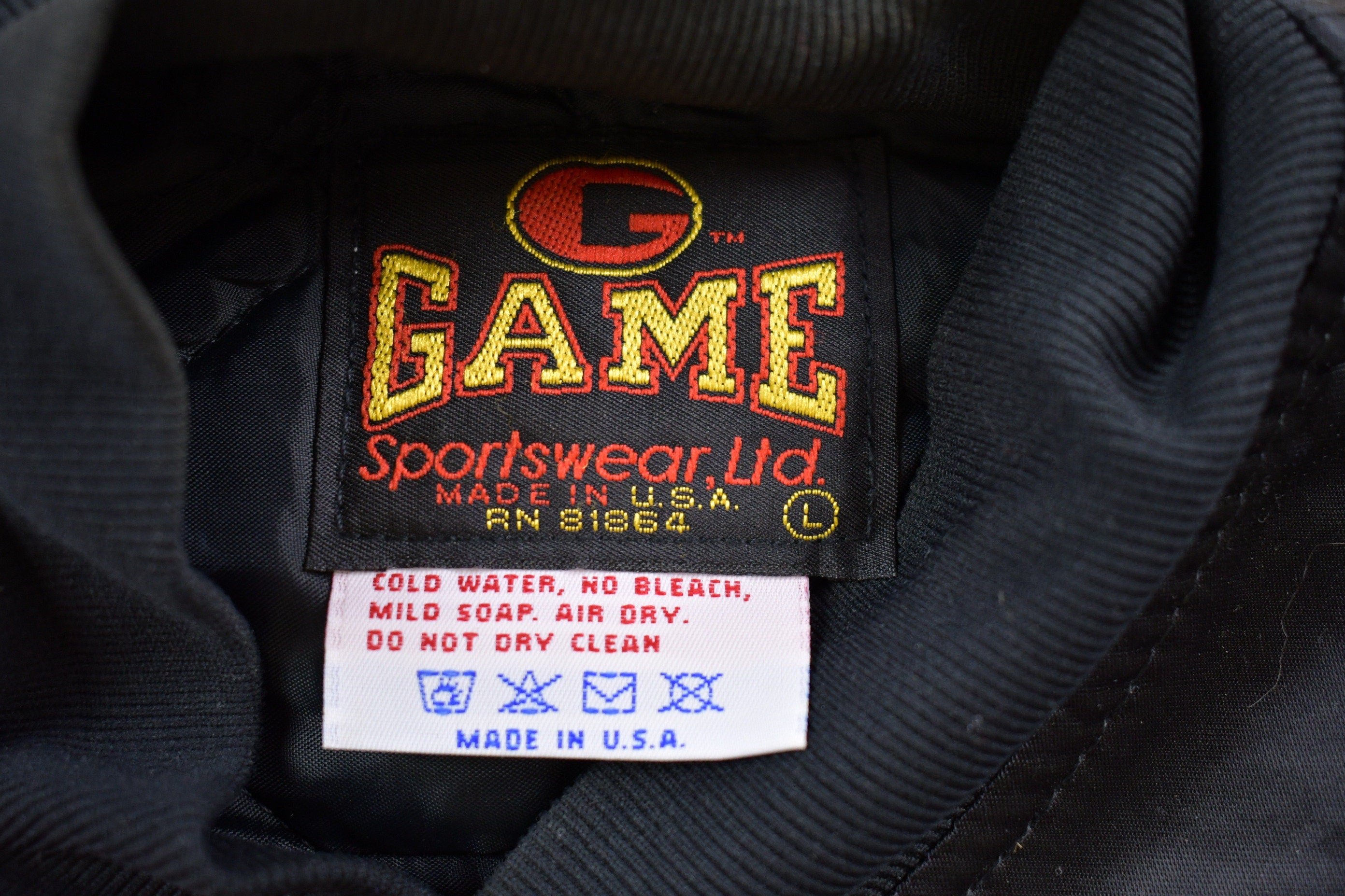 Vintage 1990s The Game Embroidered Satin Jacket Jacket