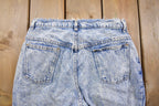 Vintage 1990's Unbranded Acid Wash Blue Jeans 28 x 28  Made in USA  90s Fashion  Vintage Distressed Jeans  Streetwear Fashion