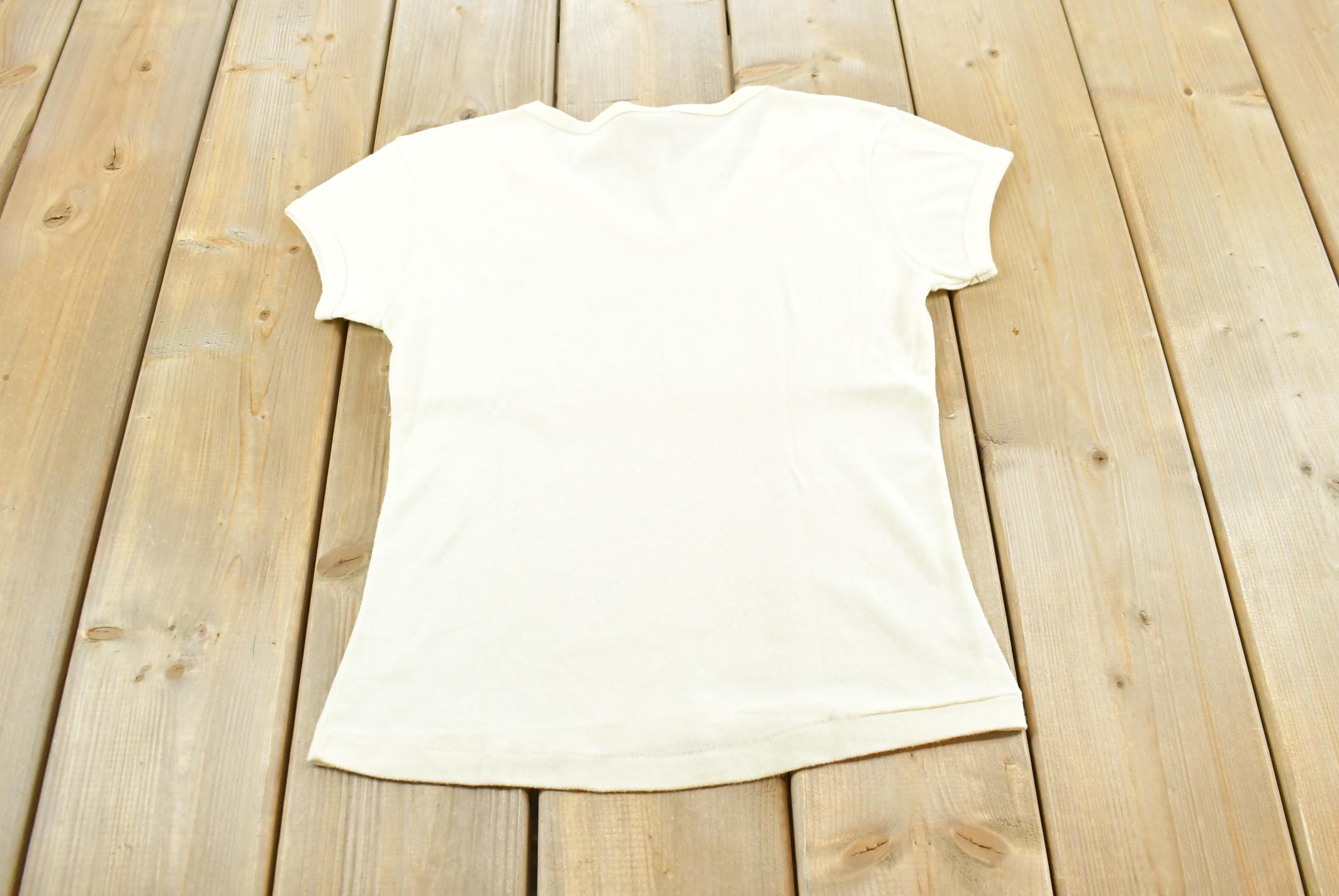Vintage 1980s Flower Graphic T Shirt Mens XS