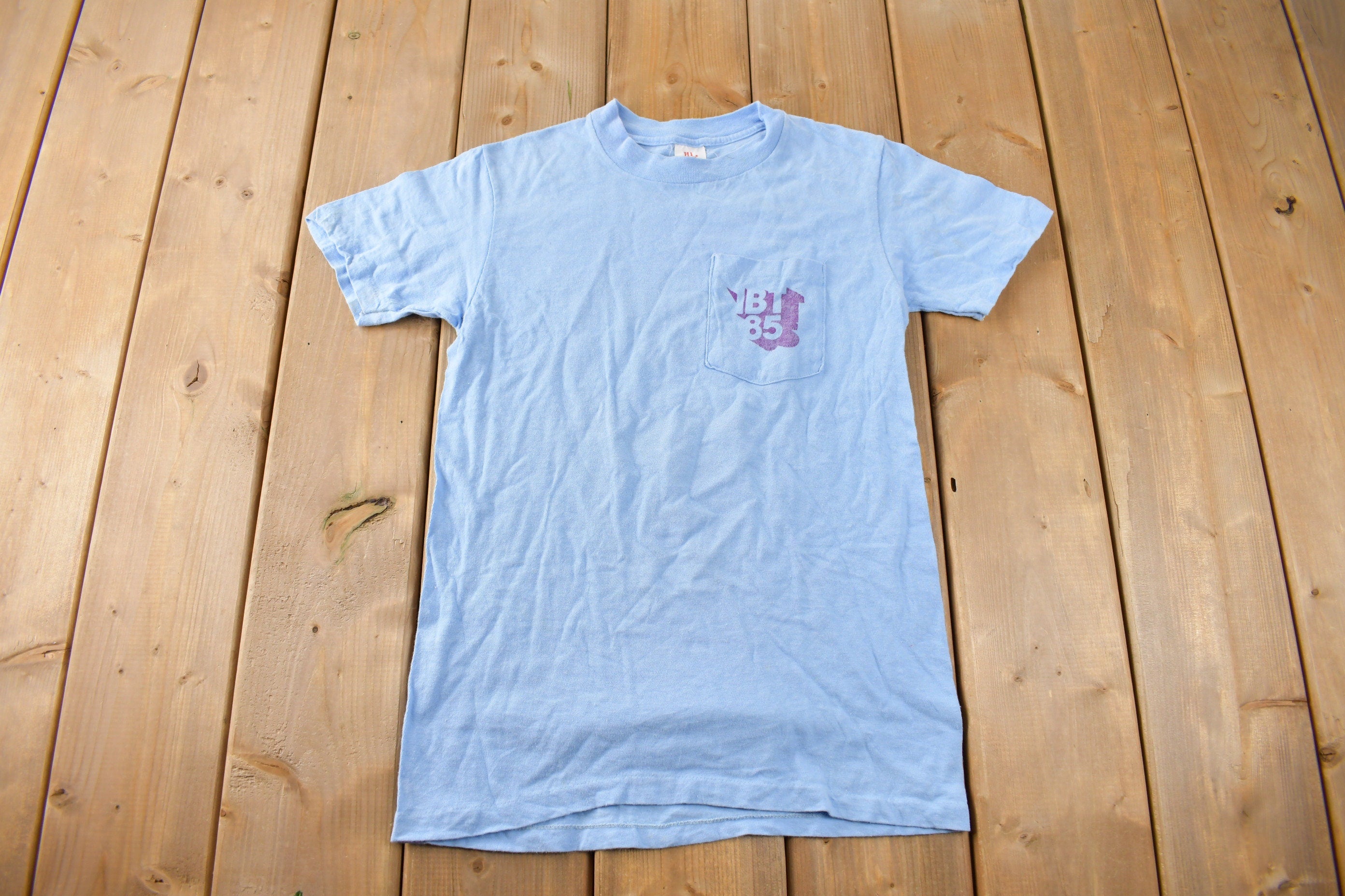 Vintage 1985 Vermont Bicycle Touring Single Stitch Graphic T Shirt Made In USA