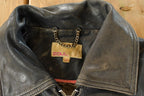 Vintage Y2K Zoul Washed Leather Biker Jacket Women's Small