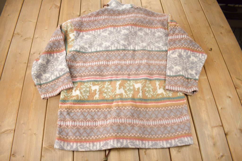 Vintage 1990s G4000 Aztec Pattern Fleece Sweater