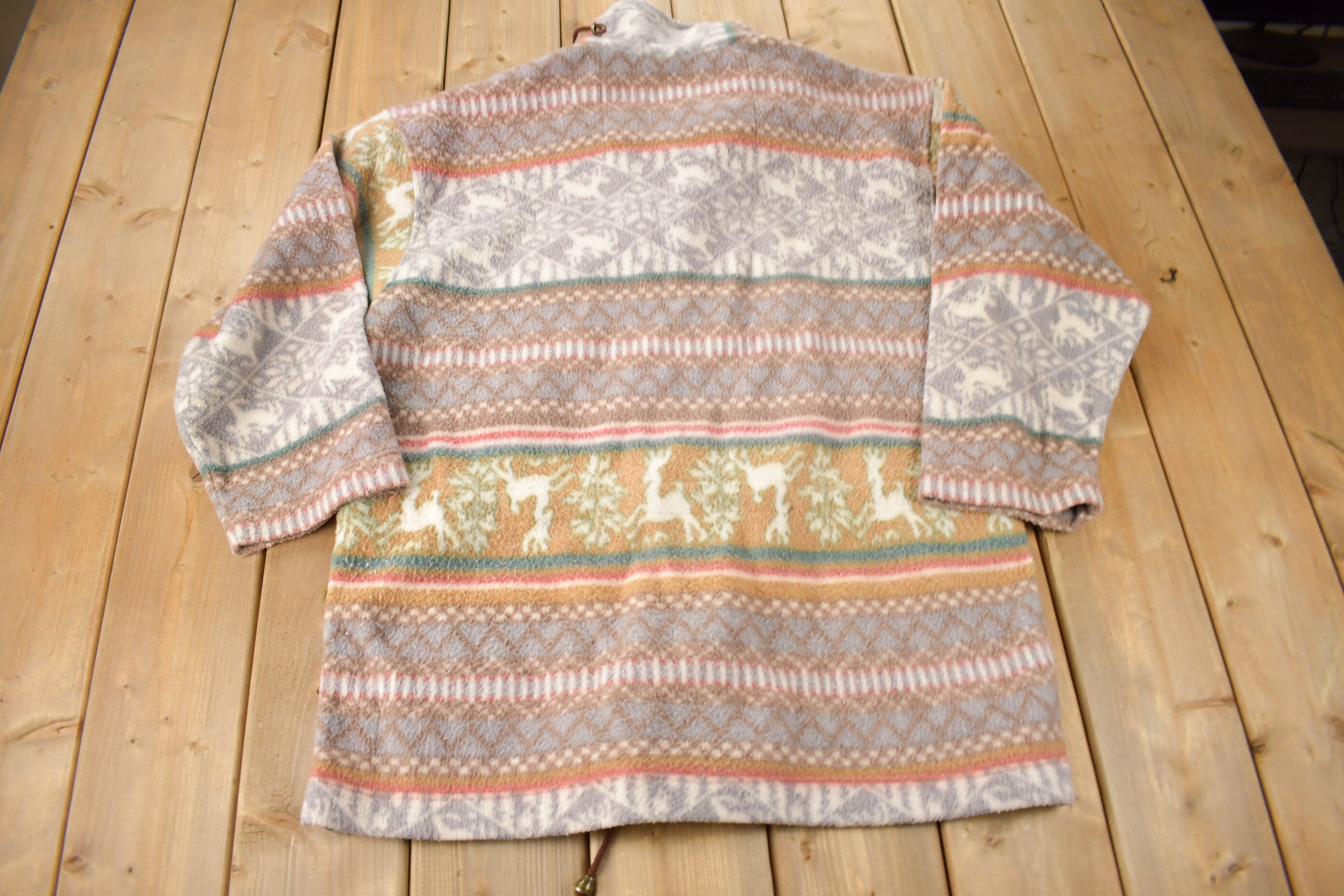 Vintage 1990s G4000 Aztec Pattern Fleece Sweater