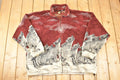 Vintage 1990s Mazmania AOP Howling Wolves Fleece Outdoorsman Sweater Men's XXL