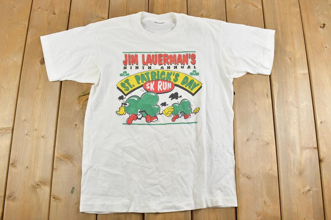 Vintage 1990s Jim Lauerman's St Patrick's Day Souvenir T-Shirt  Streetwear  Vacation Tee  Travel T Shirt