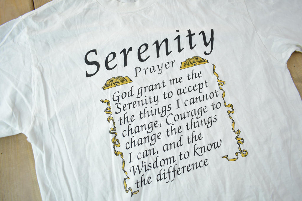 Vintage 1990s Serenity Prayer Graphic T-Shirt