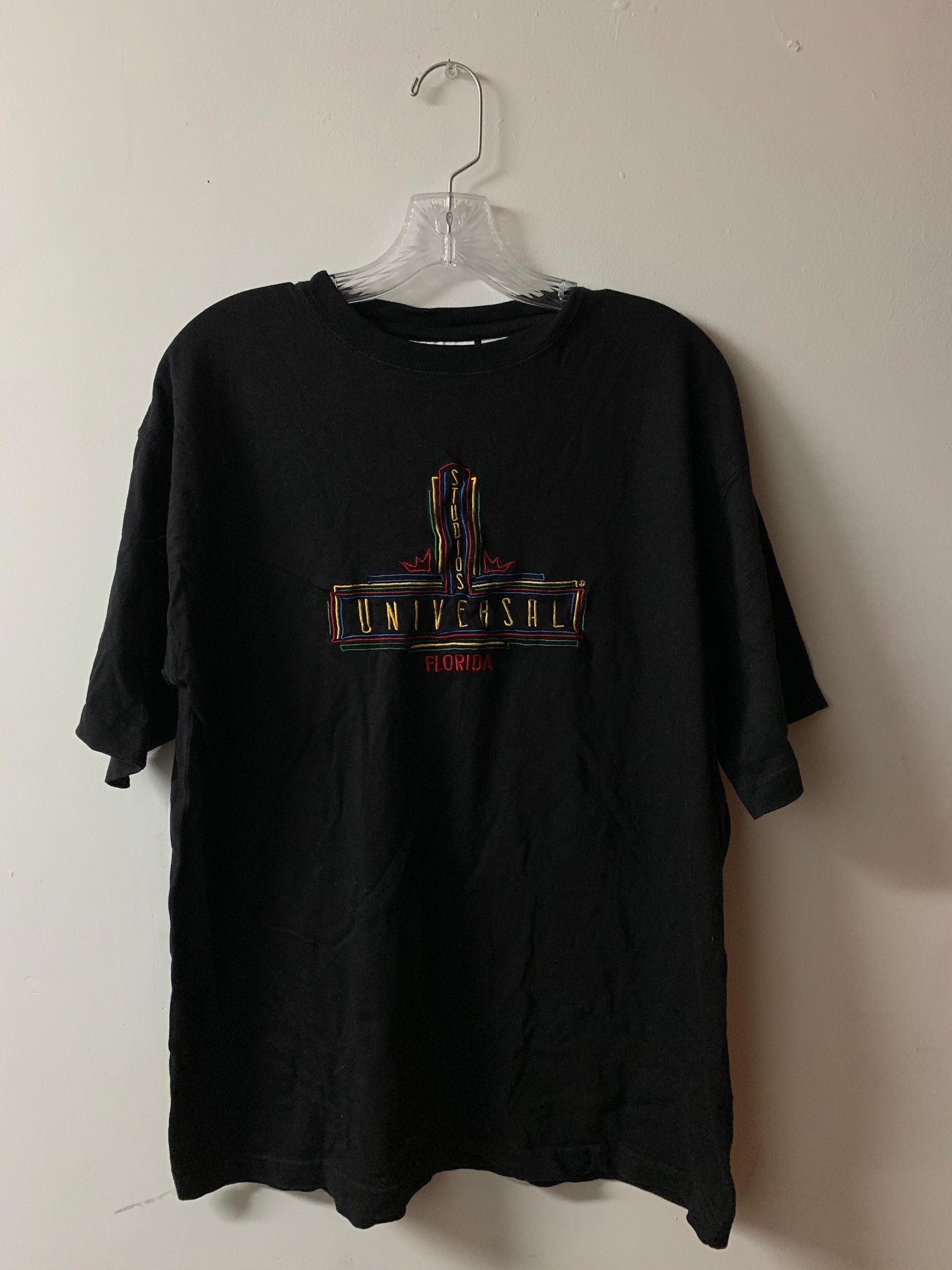 Vintage 1990s Universal Studios Florida T Shirt  Vintage T-Shirt  Embroidered  80s  90s  Souvenir T Shirt