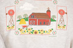 Vintage 1994 Endless Designs Cute Cartoon Farm Theme Graphic Print Crewneck Sweatshirt Womens M