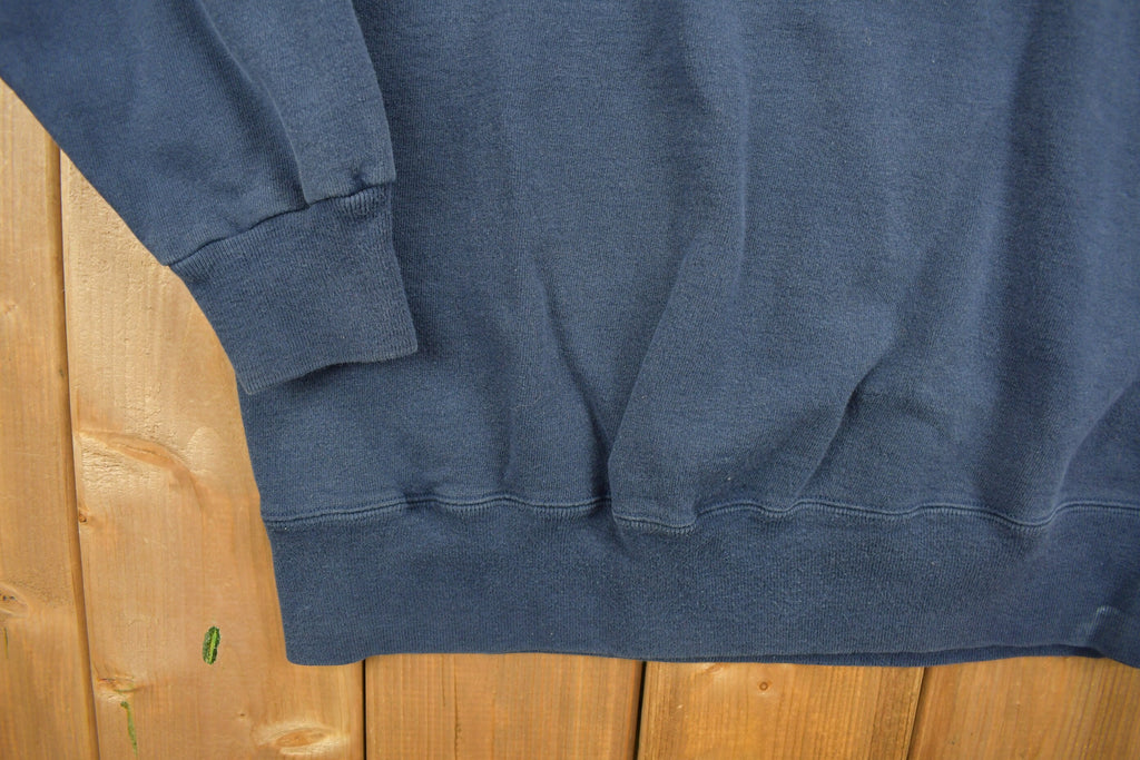 Vintage Champion Navy Embroidered Crewneck / Vintage Champion Sweatshirt / Streetwear / Pullover Sweatshirt / Blank / Essential