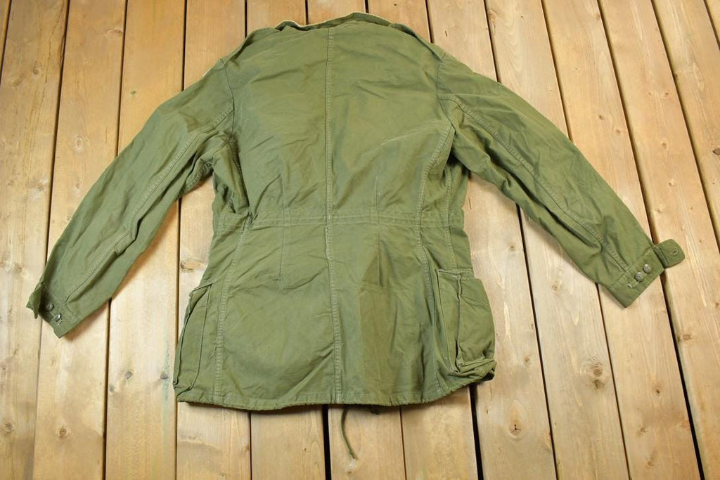 Vintage 1960s Military Button Up Army Jacket
