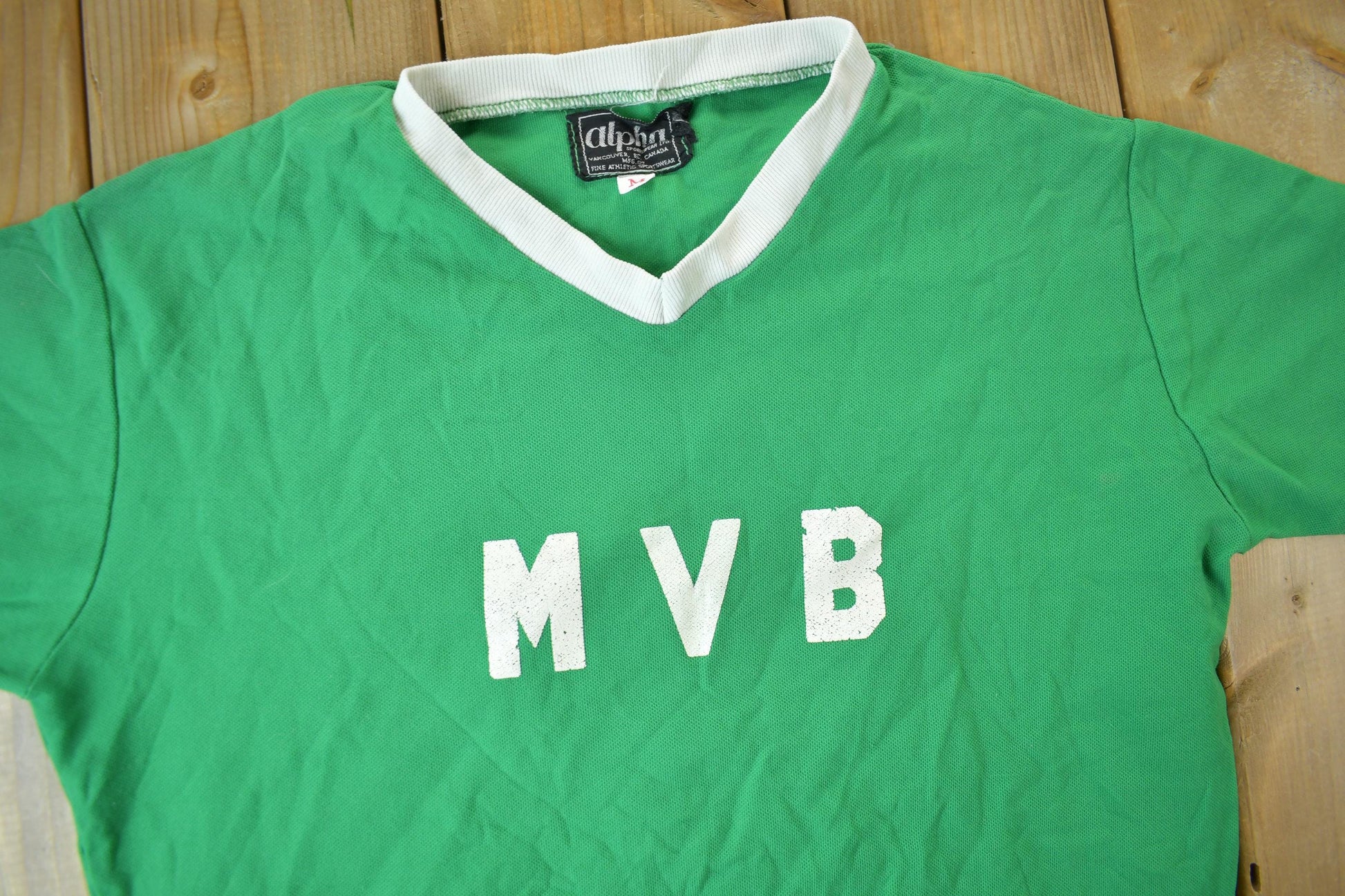 Vintage 1970s #7 MVB Alpha Jersey  Sportswear  Made In Canada  True Vintage  Streetwear