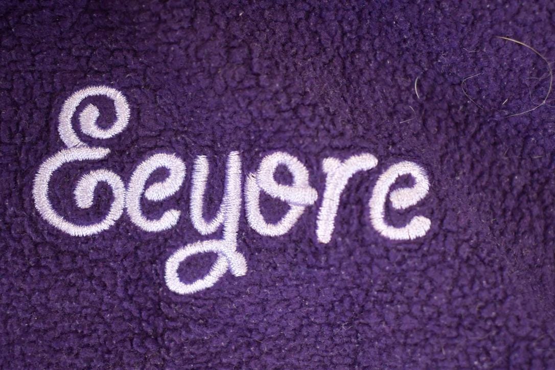 Vintage 1990s Disney Eeyore Winnie The Pooh Fleece Quarter Zip Sweater Women's M
