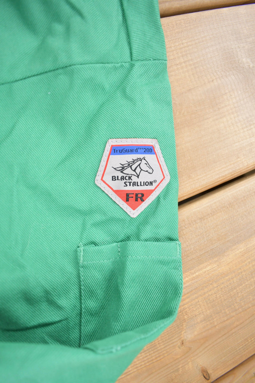 Vintage 1990s Black Stallion Fire Retardant Snap Button Shirt /
