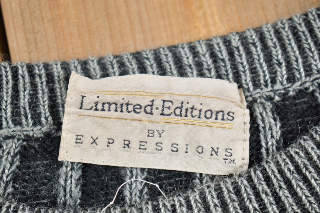 Vintage 1990s Limited Editions by Expressions Knit Crewneck Sweate