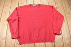 Vintage 1990s Polo Ralph Lauren Red Knit Sweatshirt