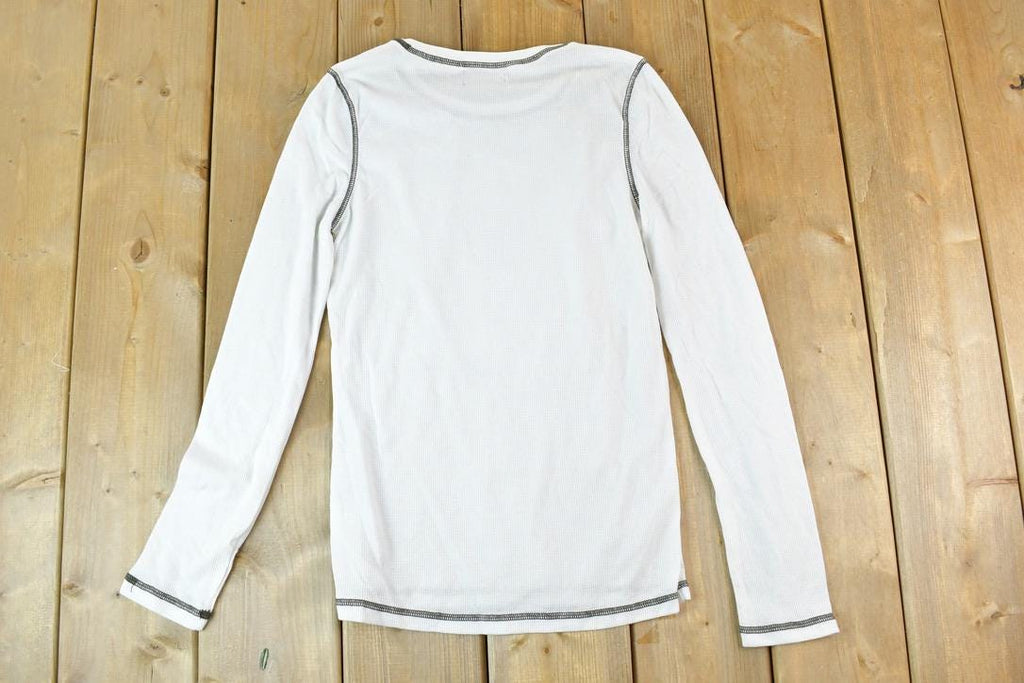 Women Vintage Vigoss Y2K Blank Waffle Knit T-Shirt