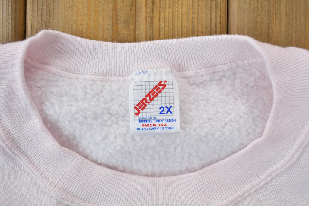 Vintage 1990s Jamestown North Dakota Neon Design Crewneck Sweatshirt