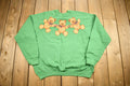 Vintage 1990s Cute Teddy Bear Theme Raglan Crewneck Sweater