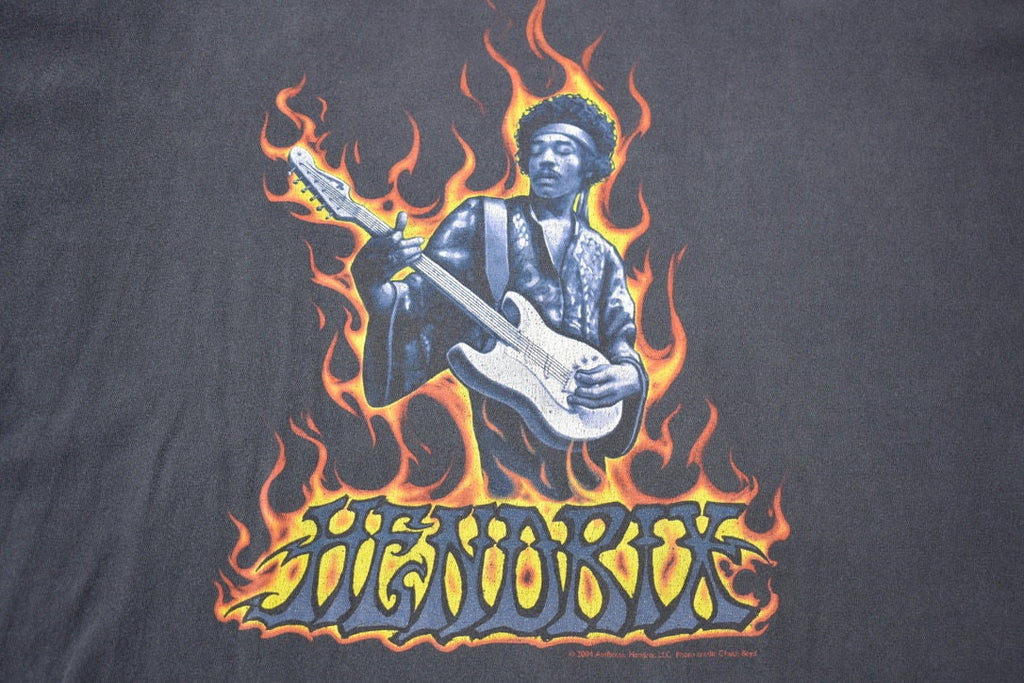 Vintage 2004 Jimi Hendrix Flames Graphic Band T-shirt