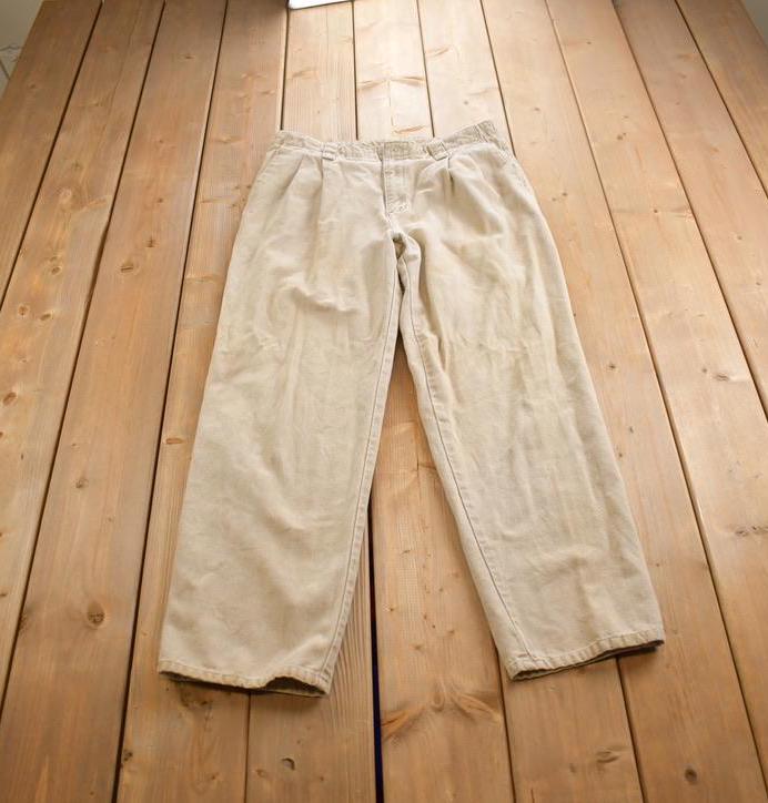 Vintage 1990's Dockers Cotton Khaki Trousers Size 31x30