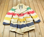 Vintage 1970s Hudson's Bay Point Blanket Striped 100% Wool Jacket