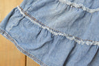 Vintage Y2K Yonique Denim Ruffled Mini Skirt Women's 27 / 90s Streetwear / Vintage Denim Skirt / Summer Wear / Jean Skirt / Jorts