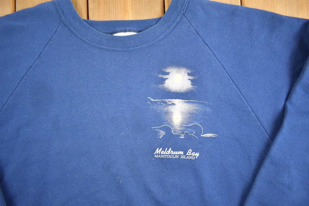 Vintage 1980s Meldrum Bay Manitoulin Island Sweatshirt  Souvenir  Vintage Sweatshirt  Outdoorsman  Tourist Sweatshirt  Made In Canada