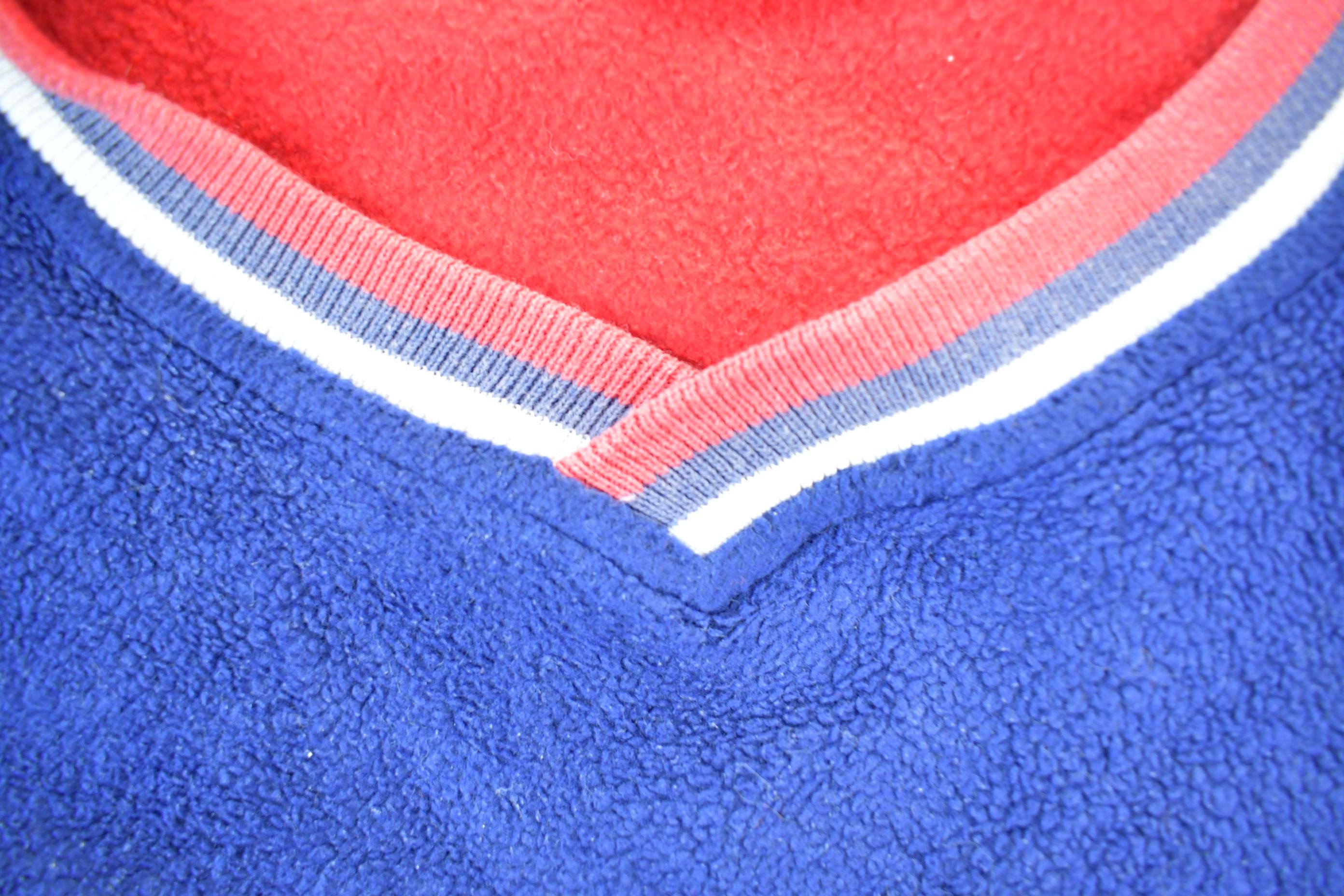 Vintage 1990s USA Red White And Blue Patriotic JJM Sportswear Fleece Sweater