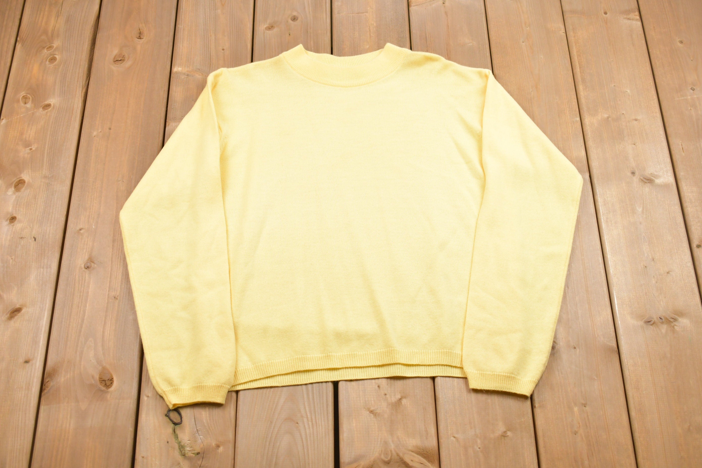 Vintage Euro Flash Yellow Knitted Sweater