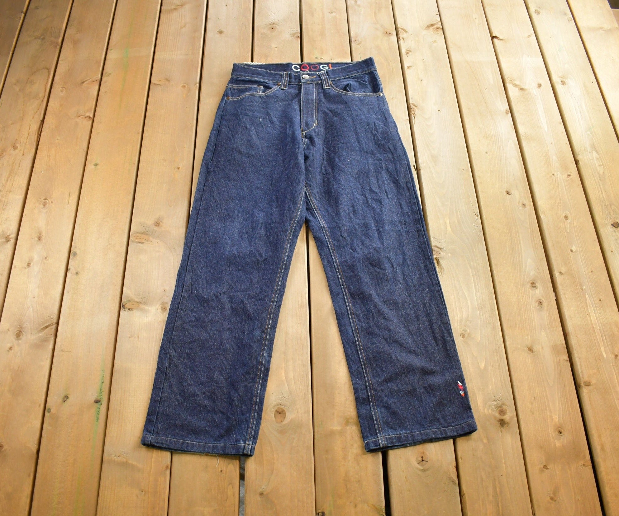 Vintage Y2K Coogi Embroidered Baggy Jeans Size 30x33