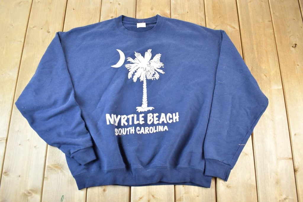 Vintage 1990s Myrtle Beach Souvenir Crewneck Sweatshirt Made In USA