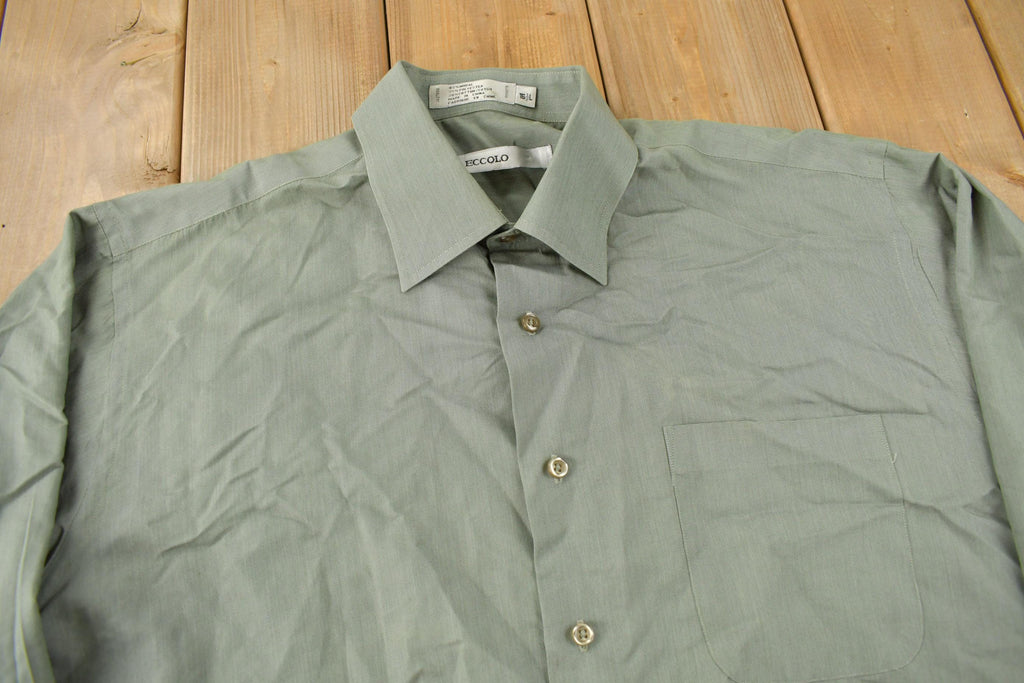 Vintage 1990s Eccolo Blank Button Up Shirt Size Large