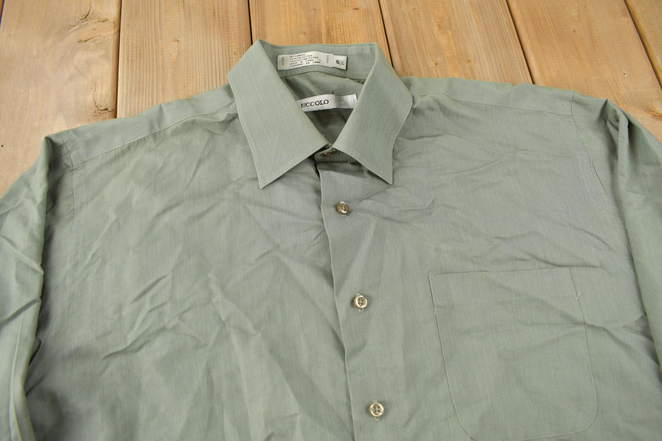 Vintage 1990s Eccolo Blank Button Up Shirt Size Large