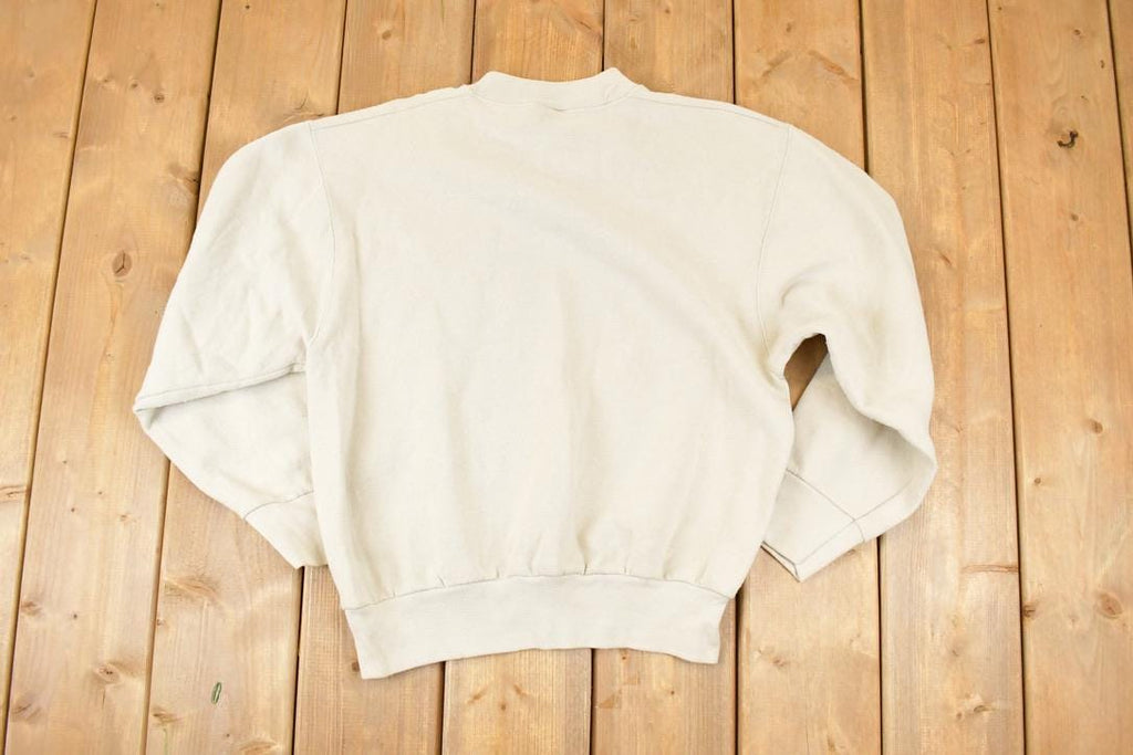 Vintage 1990s Newfoundland Viking Graphic Print Crewneck Sweatshirt Men's M