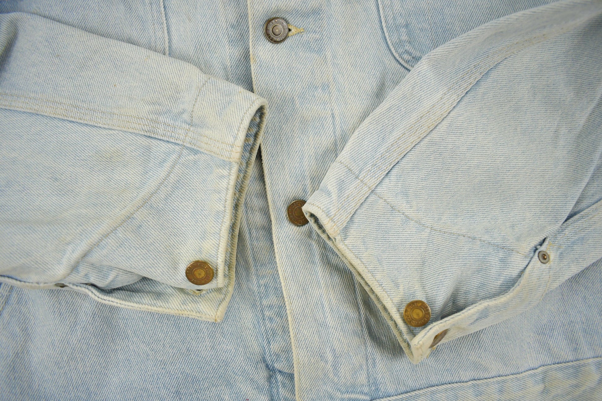 Vintage 1980s Carhartt Detroit Light Wash Denim Jean Jacket