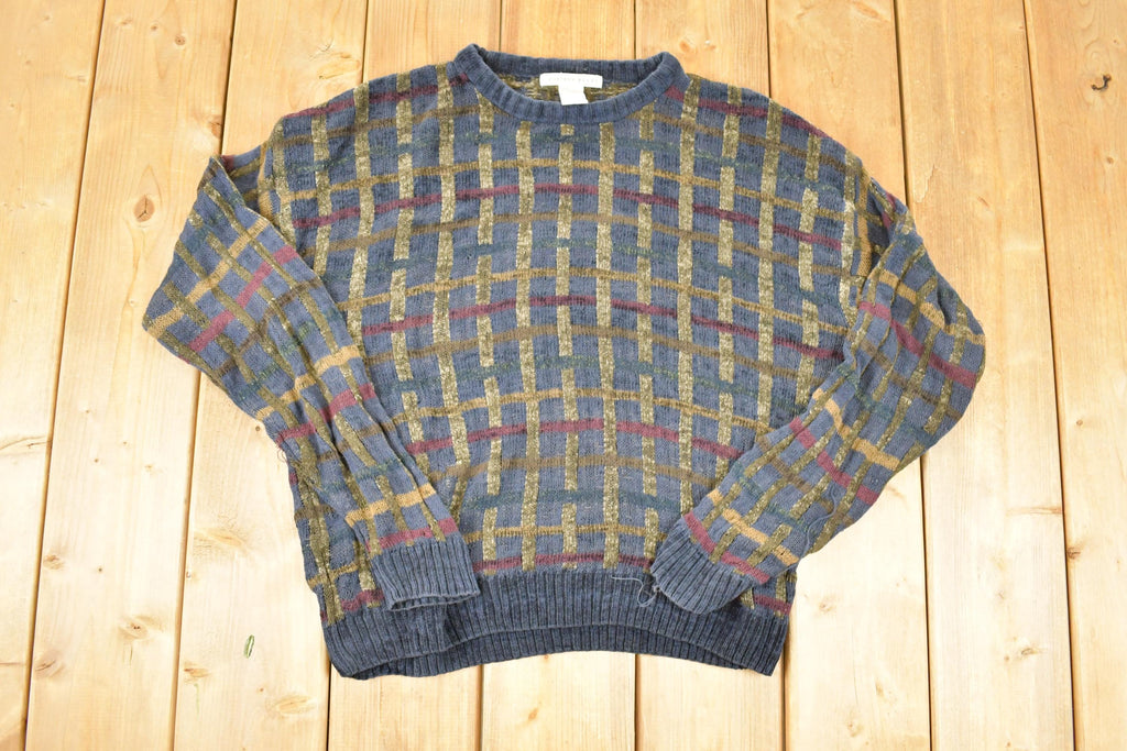 Vintage 1990s Geoffrey Beene Knit Crewneck Sweater Mens L