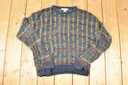 Vintage 1990s Geoffrey Beene Knit Crewneck Sweater Mens L