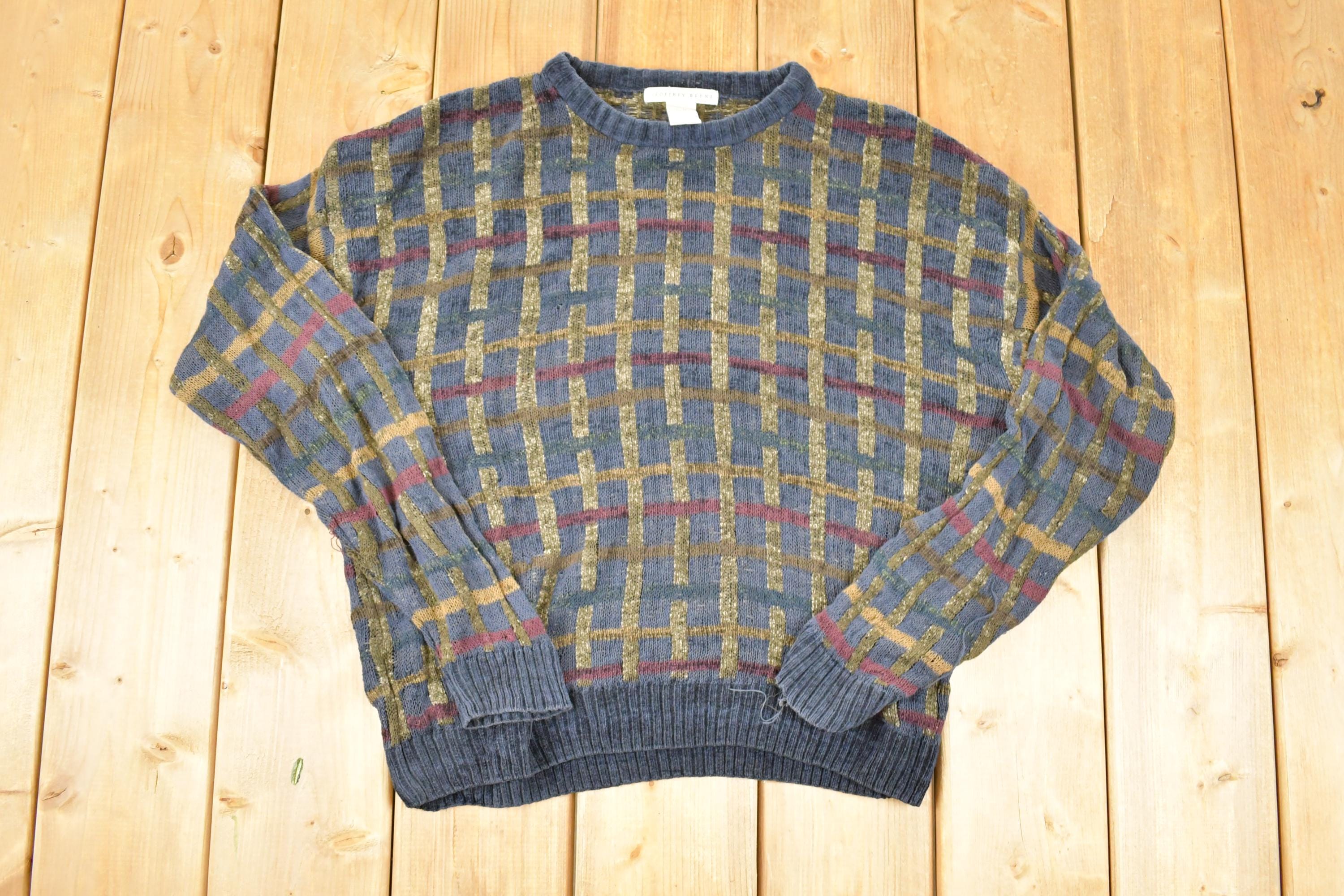 Vintage 1990s Geoffrey Beene Knit Crewneck Sweater Mens L