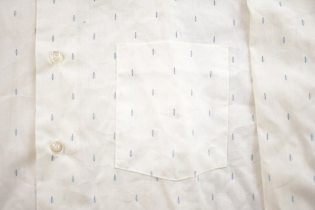 Vintage 1980s Sears All Over Print Button Up Dress Shirt