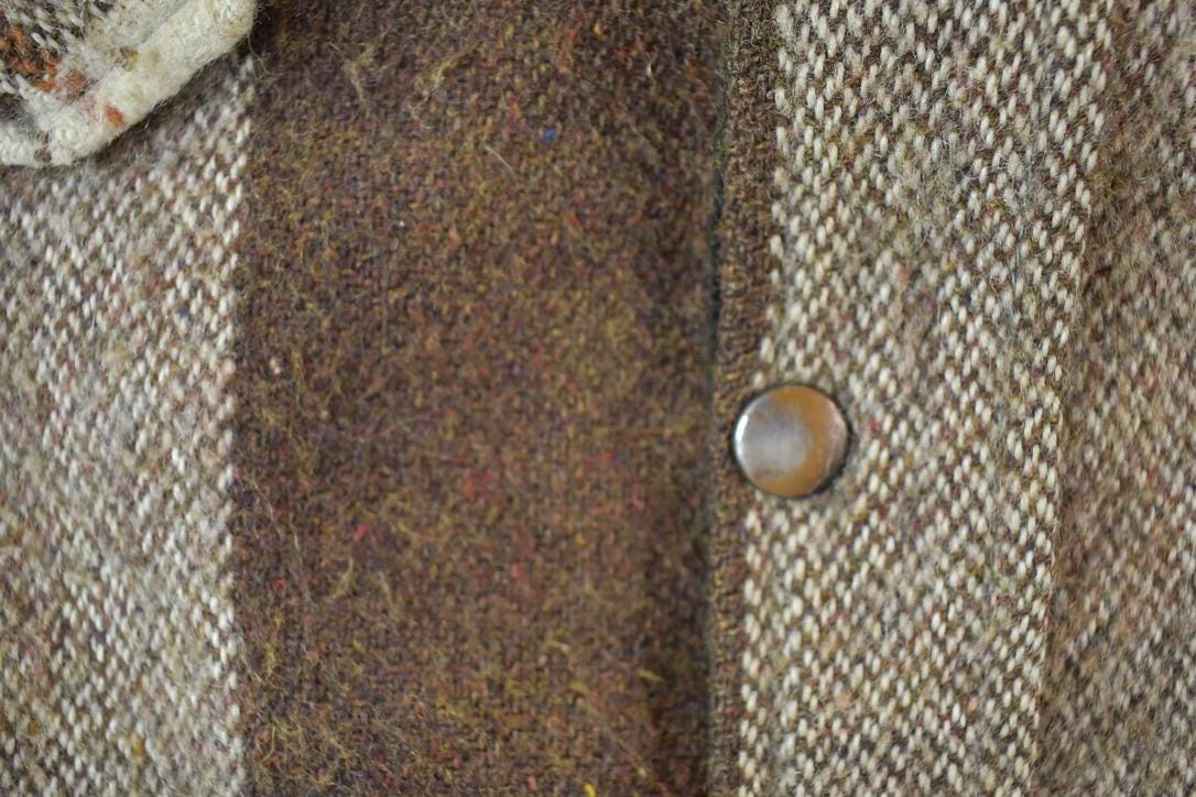 Vintage 1970s C & L Sportswear Light Brown Plaid Jacket