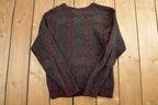 Vintage 1990s Collezione Dante Knit Crewneck Sweater / 90s Crewneck / Made In Italy / Preppy