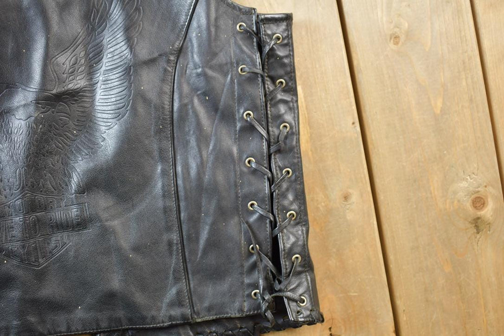 Vintage 1980s Golden Crown Leather Vest