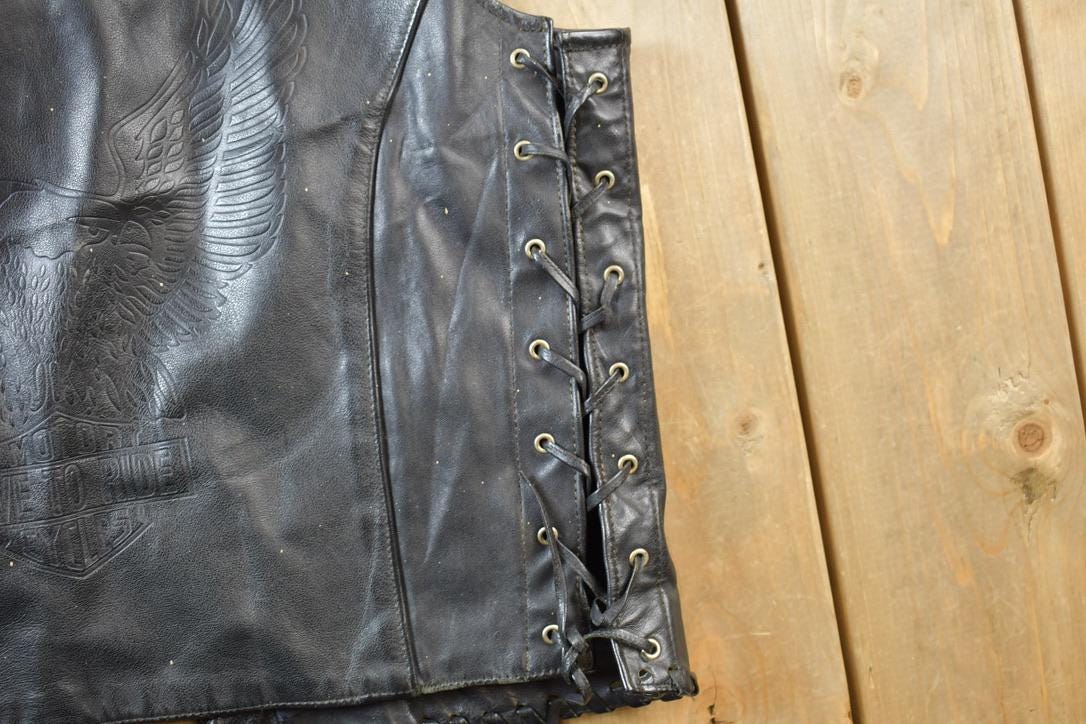 Vintage 1980s Golden Crown Leather Vest