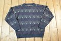 Vintage 1990s Jantzen Knit Abstract Pattern Crew Neck Sweater Mens L