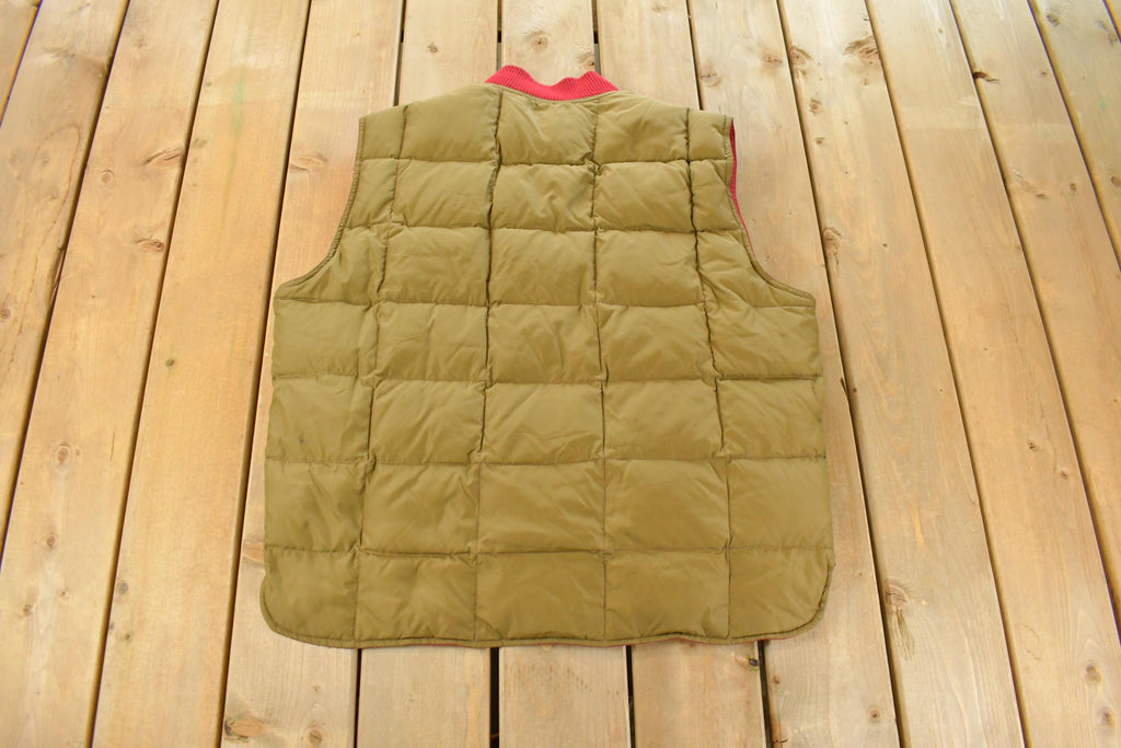 Vintage 1990s Eddie Bauer Goose Down Reversible Puffer Vest Jacket Men's XL