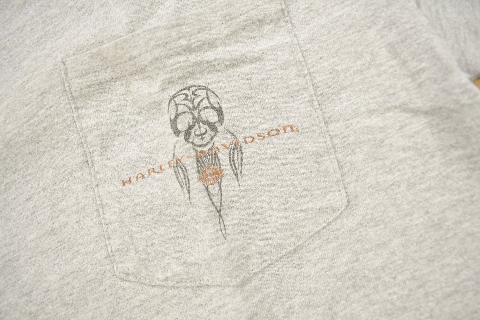 Vintage 1990s Big Moose Harley Davidson Portland Maine T-Shirt / Made In USA / Biker Tee / Souvenir T Shirt / Pocket Tee