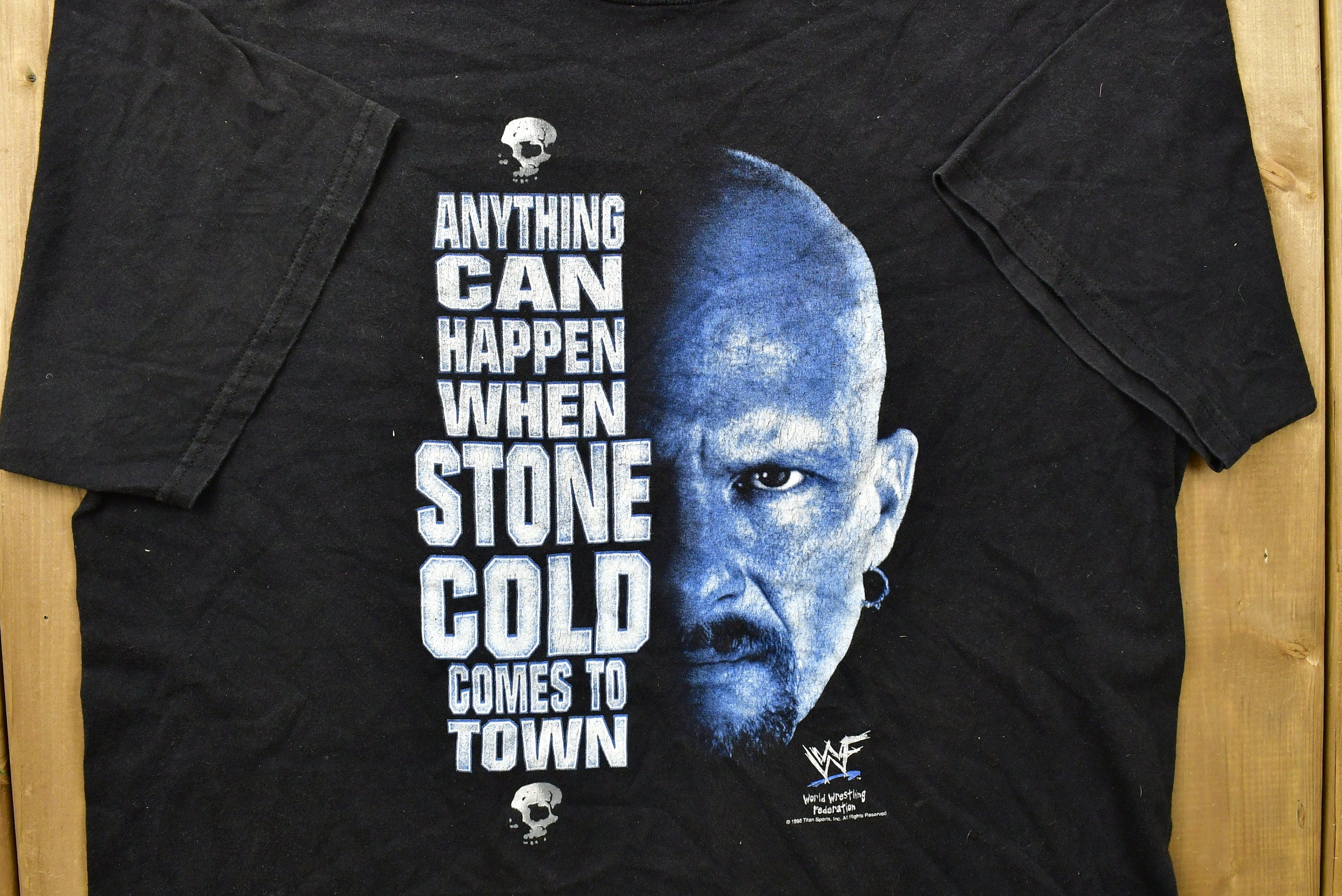 Vintage 1998 Stone Cold Steve Austin "Anything Can Happen When.." T Shirt