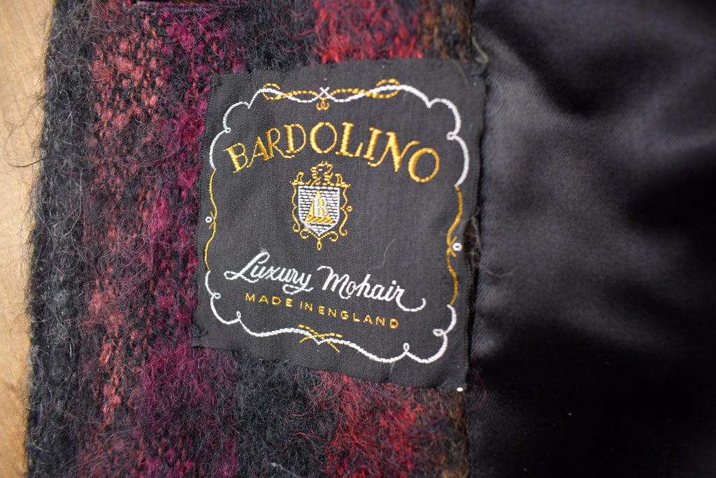 Vintage 1980s Bardolino Mohair Button Up Long Jacket Made In England